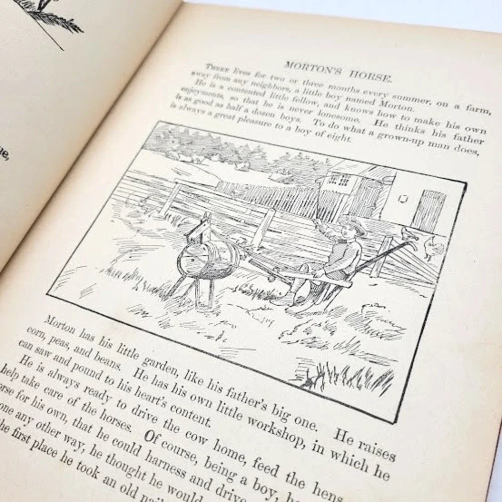 1899 Antique OUR BOYS Book Entertaining Stories Popular Author Estate Collection